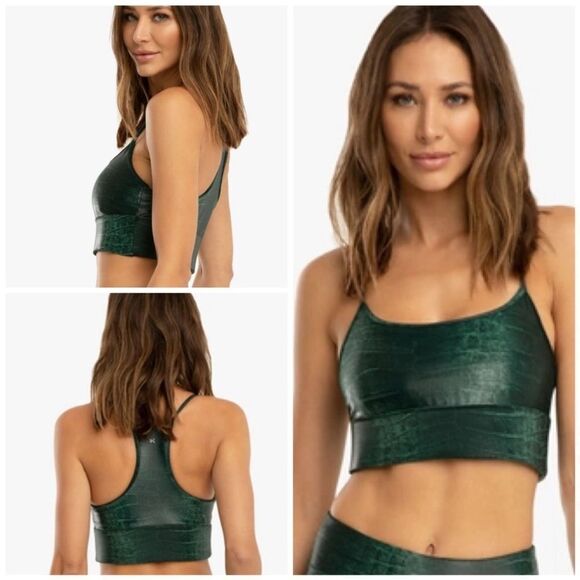KORAL Norah Infinity Bra In Duffle Green Caiman - Picture 1 of 4